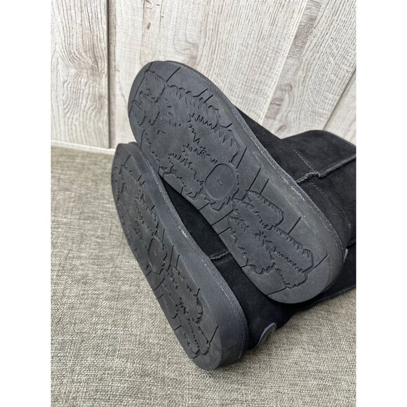 Aomais Womens Size 7 Black Suede Mid Calf Lined Boots Winter - Picture 6 of 7